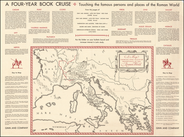 62-Italy, Mediterranean, Pictorial Maps and Greece Map By Ginn and Company