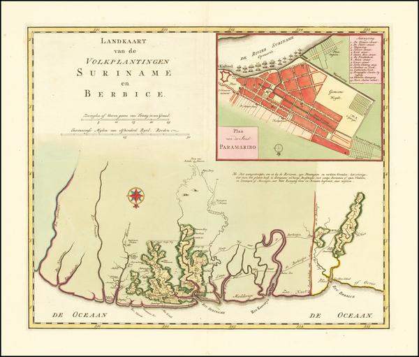 76-Guianas & Suriname Map By Isaak Tirion