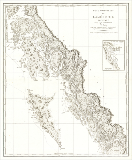 27-Alaska, Canada, Western Canada and British Columbia Map By George Vancouver