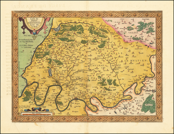 13-Paris and Île-de-France Map By Abraham Ortelius