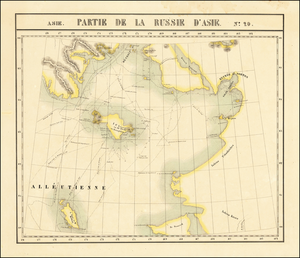 86-Alaska Map By Philippe Marie Vandermaelen