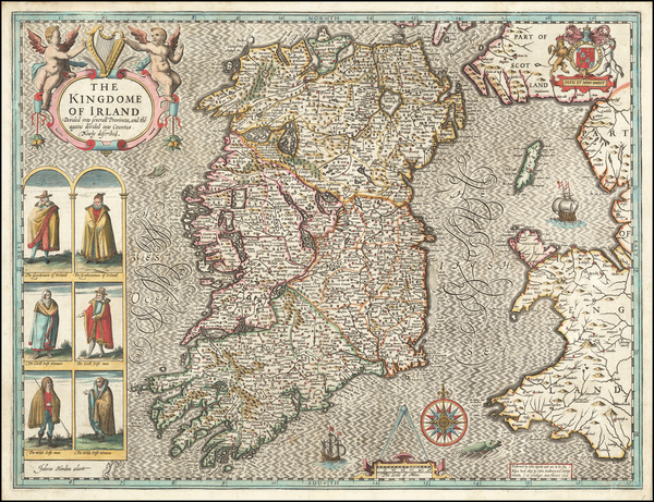 68-Ireland Map By John Speed