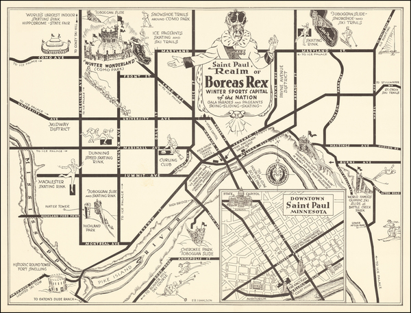 76-Minnesota and Pictorial Maps Map By E.R. Isaacson