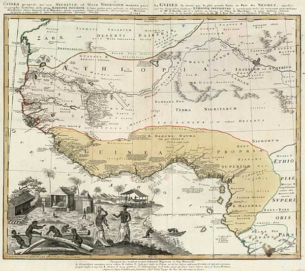 55-West Africa Map By Homann Heirs / Johann Matthaus Haas