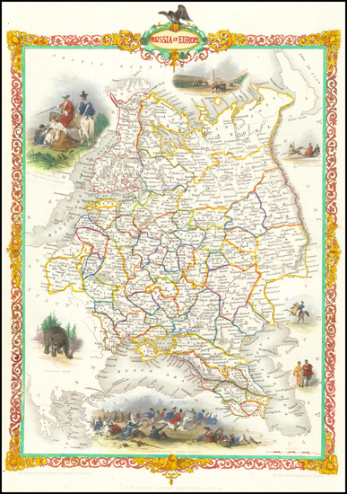 100-Russia and Ukraine Map By John Tallis