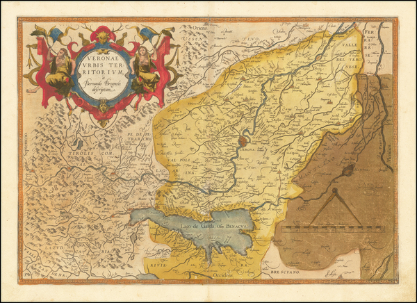 10-Northern Italy Map By Abraham Ortelius