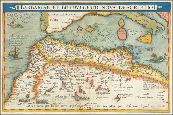 13-North Africa Map By Abraham Ortelius