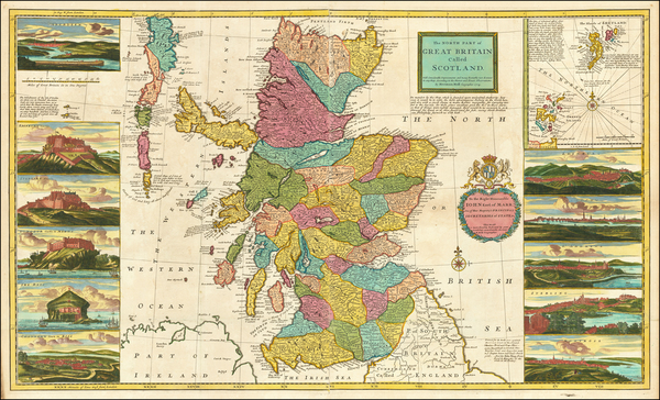 82-Scotland Map By Herman Moll