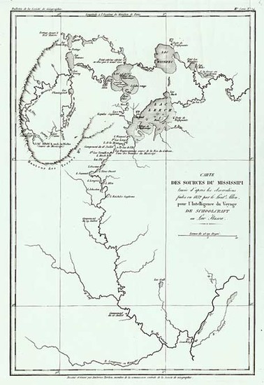 84-Midwest and Canada Map By Ambroise Tardieu / Henry Schoolcraft