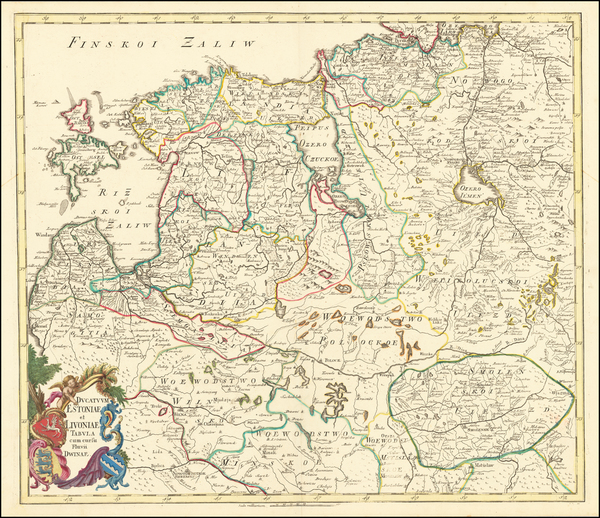 96-Russia and Baltic Countries Map By Joseph Nicholas de L'Isle