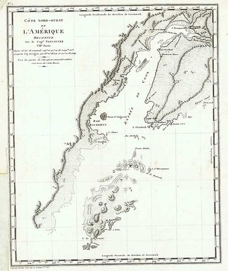 79-Alaska Map By George Vancouver