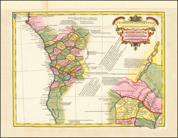 22-East Africa and West Africa Map By Jean-Baptiste Bourguignon d'Anville