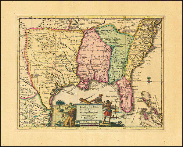 21-Florida, South, Southeast and Texas Map By Pieter van der Aa