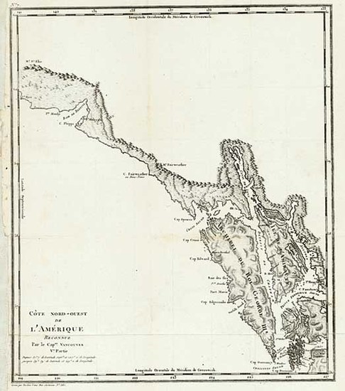 15-Alaska and Canada Map By George Vancouver