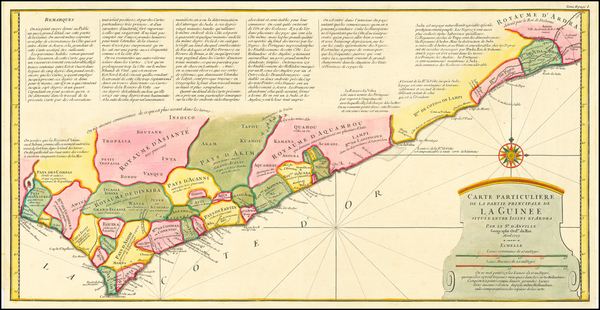 78-West Africa Map By Jean-Baptiste Bourguignon d'Anville