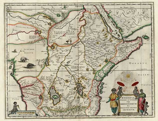 8-Africa, East Africa and West Africa Map By Willem Janszoon Blaeu