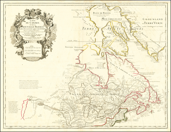 91-Midwest, Plains, Rocky Mountains and Canada Map By Guillaume De L'Isle