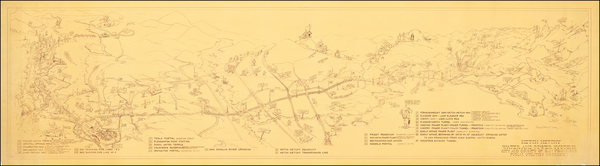 54-Pictorial Maps, California, San Francisco & Bay Area and Other California Cities Map By Cha