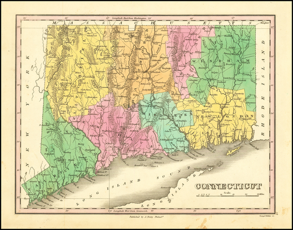 46-Connecticut Map By Anthony Finley