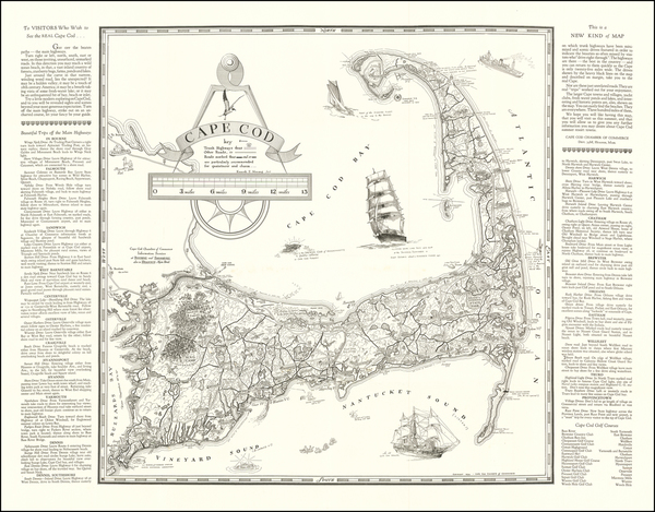 10-Massachusetts and Pictorial Maps Map By Kenneth E. Morang