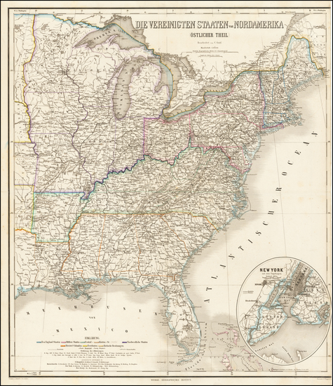 23-United States Map By Heinrich Kiepert / C. Poppey