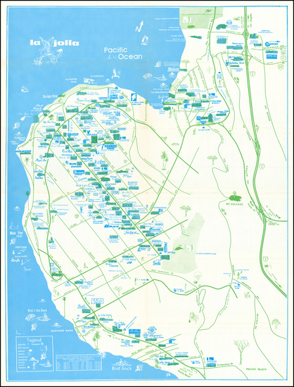 24-Pictorial Maps, San Diego and Other California Cities Map By Priscilla "Pat" DeVore