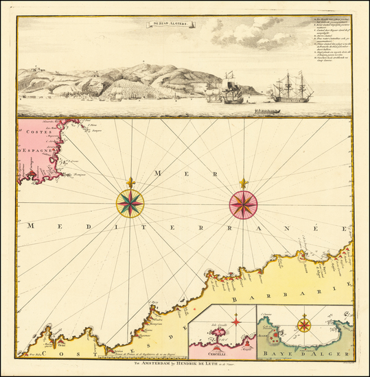 95-Spain and North Africa Map By Hendrick De Leth