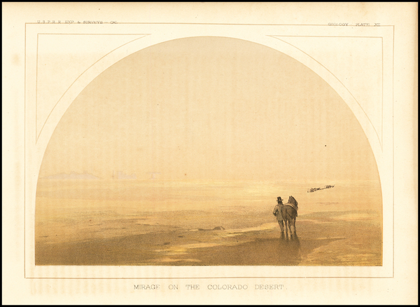 46-Arizona and California Map By U.S. Pacific RR Surveys