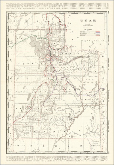 10-Utah and Utah Map By George F. Cram