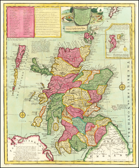 81-Scotland Map By Emanuel Bowen