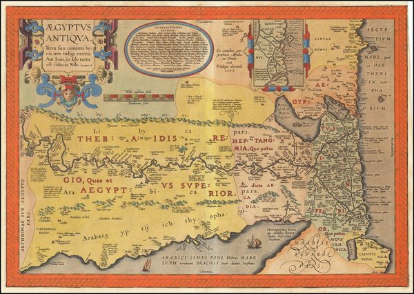 91-Egypt Map By Abraham Ortelius