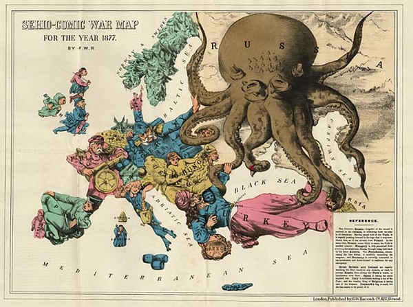 10-Europe, Europe and Curiosities Map By Bacon & Co. / Fred Rose