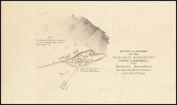 3-California, Los Angeles and Other California Cities Map By William Hemsley Emory