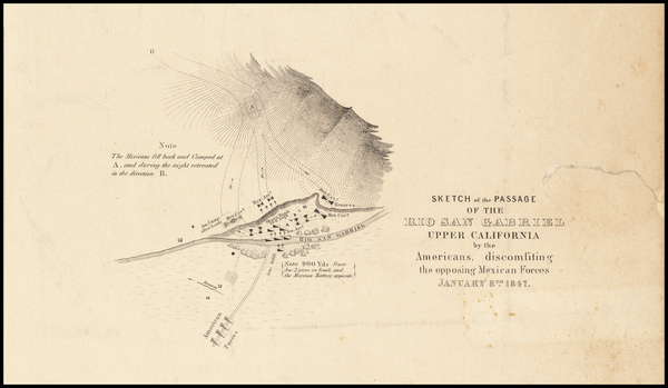 38-California, Los Angeles and Other California Cities Map By William Hemsley Emory