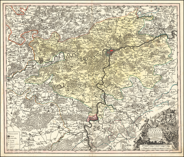 77-Belgium Map By Matthaus Seutter