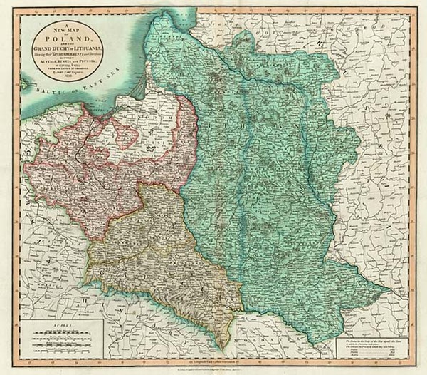 39-Europe, Poland, Russia, Baltic Countries and Germany Map By John Cary