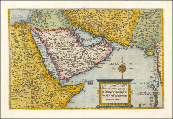 44-Central Asia & Caucasus, Middle East, Arabian Peninsula and Egypt Map By Cornelis de Jode