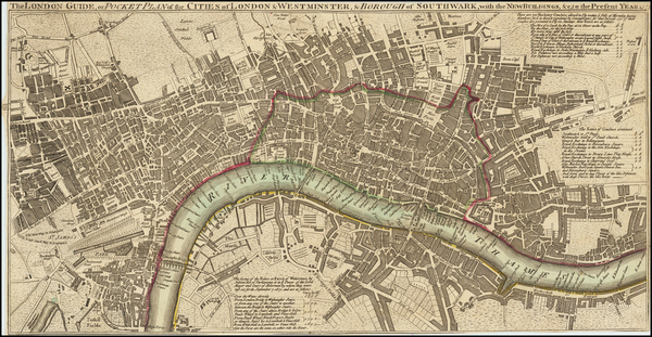 10-London Map By Carington Bowles