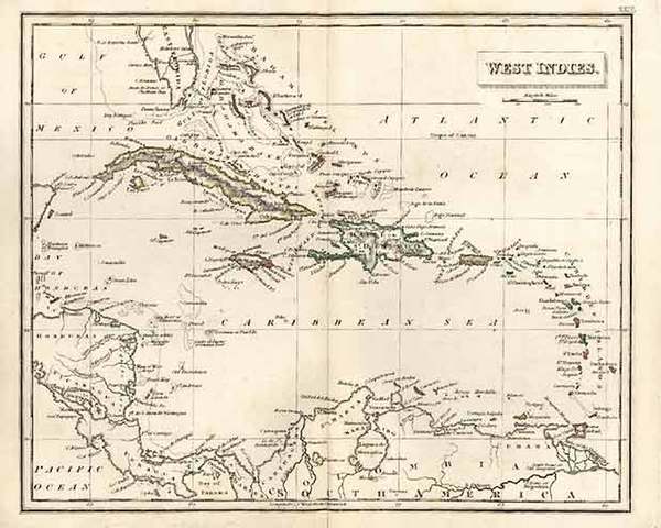 4-Caribbean Map By J.C. Russell & Sons