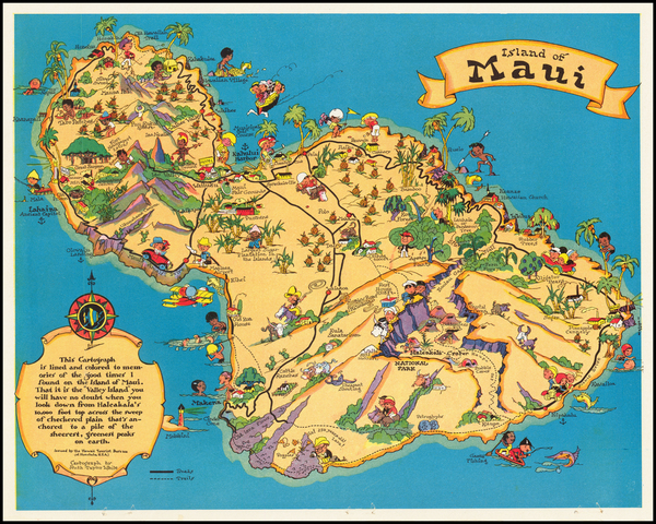 23-Hawaii and Hawaii Map By Ruth Taylor White