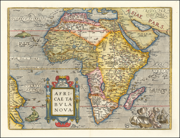 95-Africa Map By Abraham Ortelius