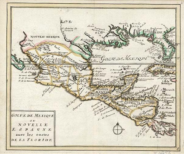 13-South, Southeast, Texas and Mexico Map By Johannes Covens  &  Cornelis Mortier