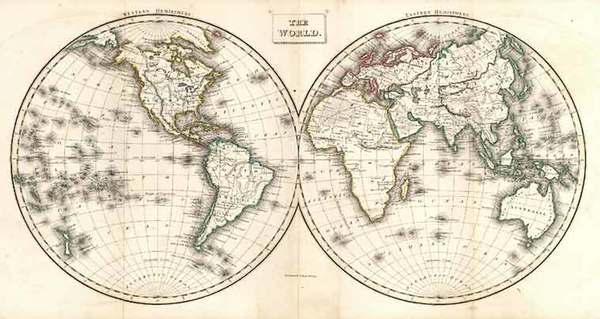 62-World and World Map By J.C. Russell & Sons