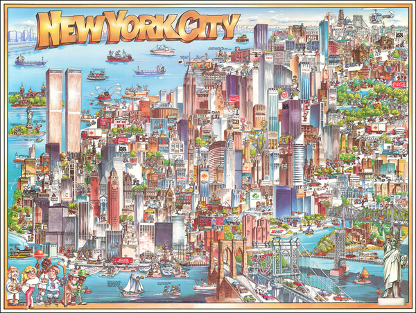 28-New York City and Pictorial Maps Map By Archar Inc.