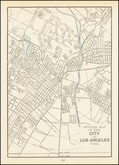 53-Los Angeles Map By George F. Cram