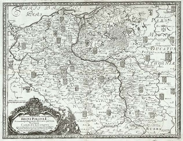 90-Europe, Poland, Russia, Baltic Countries and Germany Map By Samuel Pufendorf