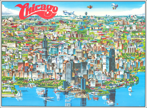 90-Pictorial Maps and Chicago Map By Archar Inc.