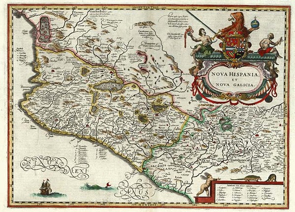 8-Mexico Map By Jodocus Hondius