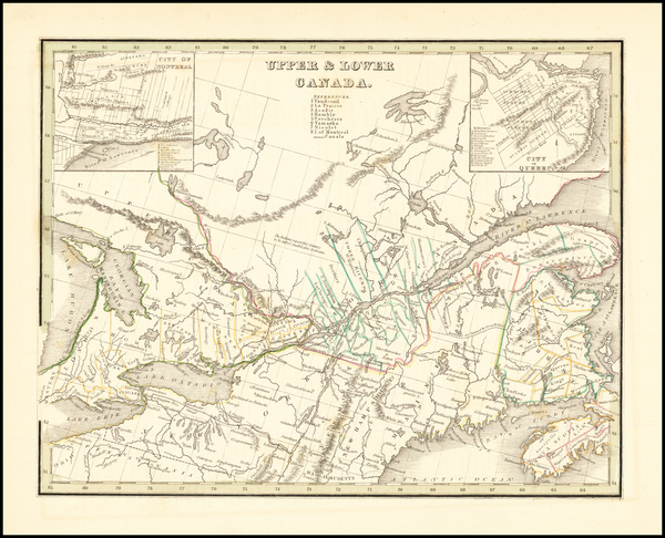 48-Midwest and Canada Map By Thomas Gamaliel Bradford