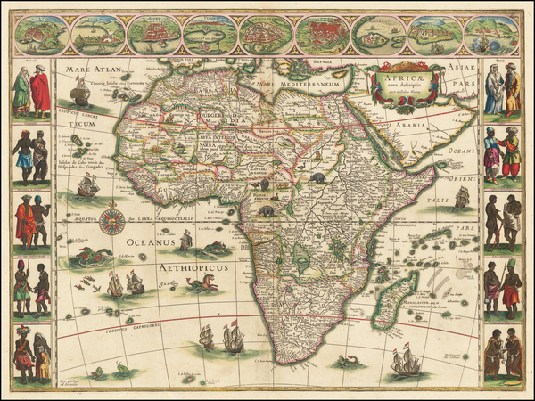 14-Africa Map By Willem Janszoon Blaeu
